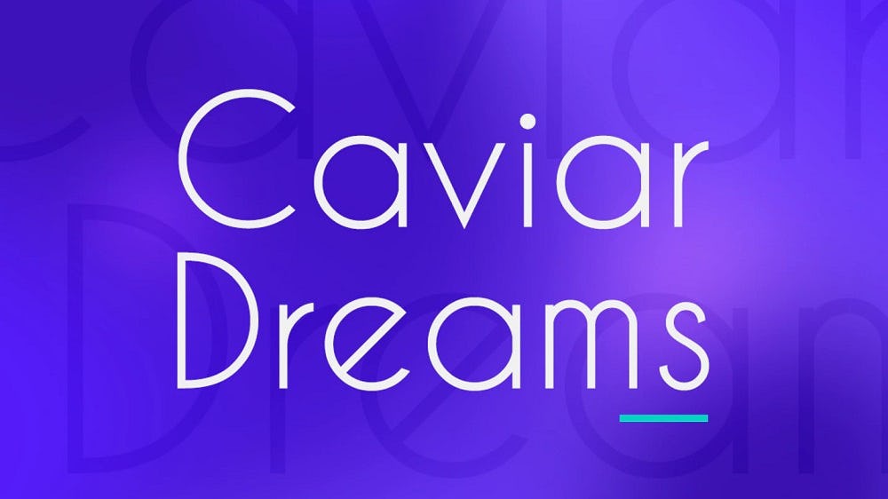 caviar dreams font