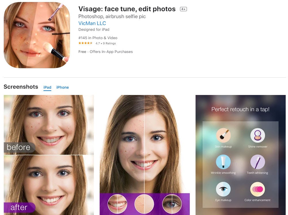 Visage Lab: la mejor aplicación para editar selfies