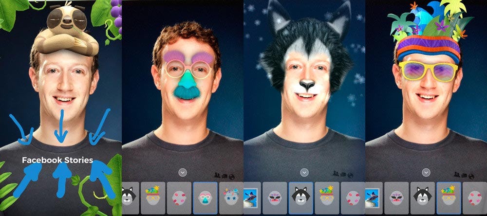 filtros de Facebook Stories