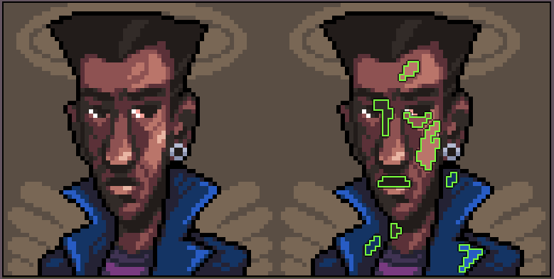 ejemplo de jaggies en pixel art