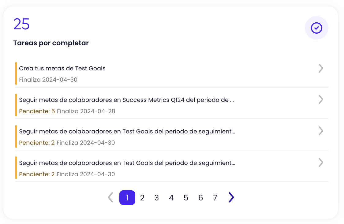 tareas por completar en la plataforma Crehana