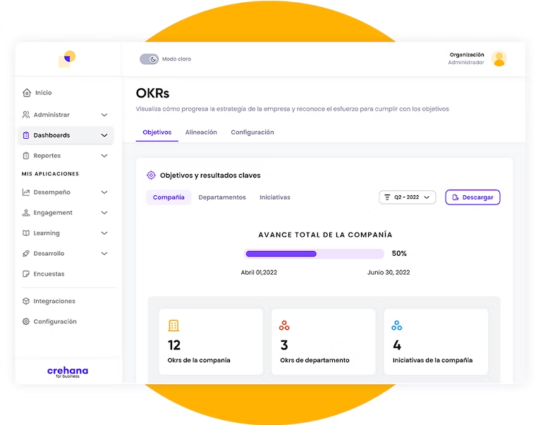 Plataforma Desempeño de Crehana