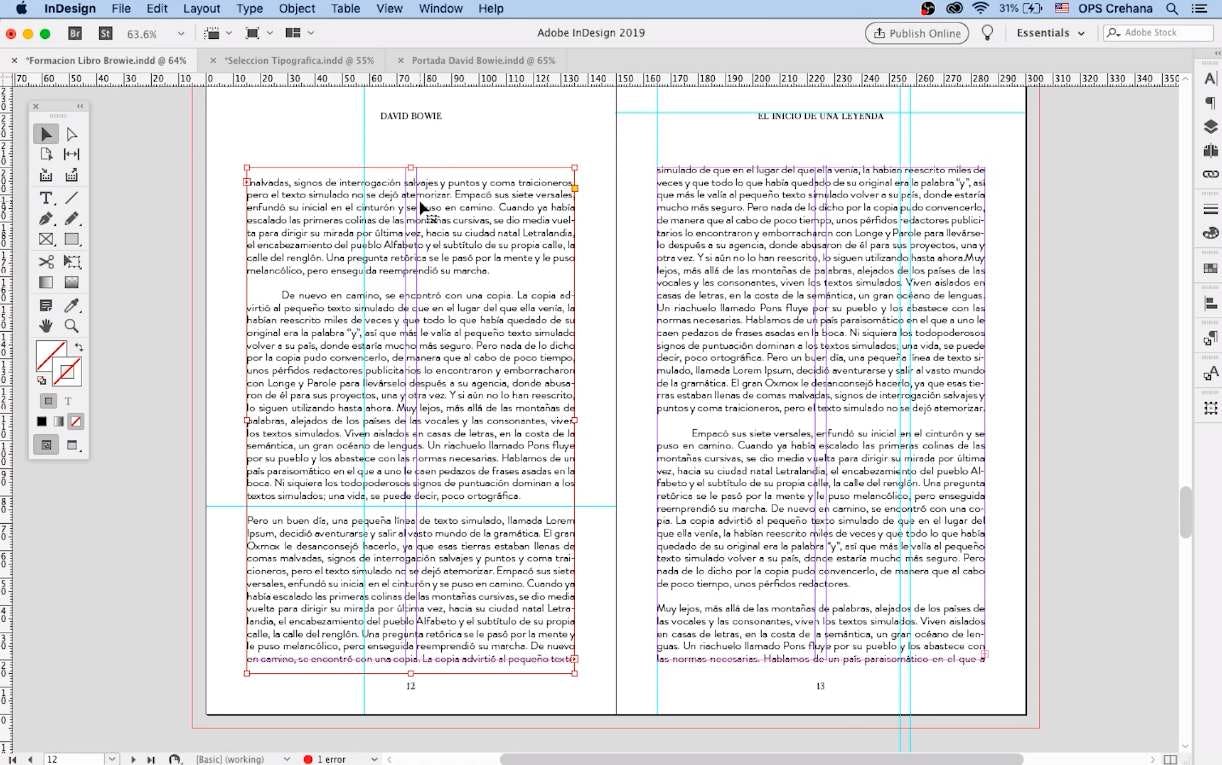 Texto InDesign