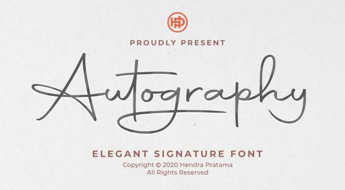 Autography fuentes para firmas de logos