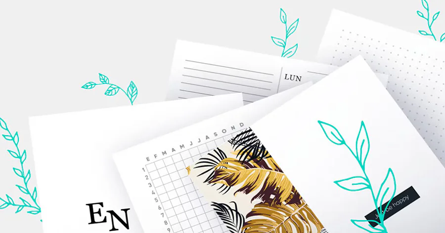 plantillas minimalistas de bullet journal