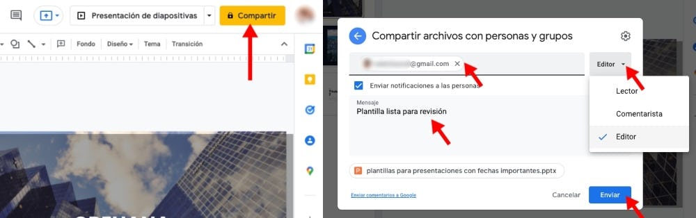 Compartir documento en Google Drive