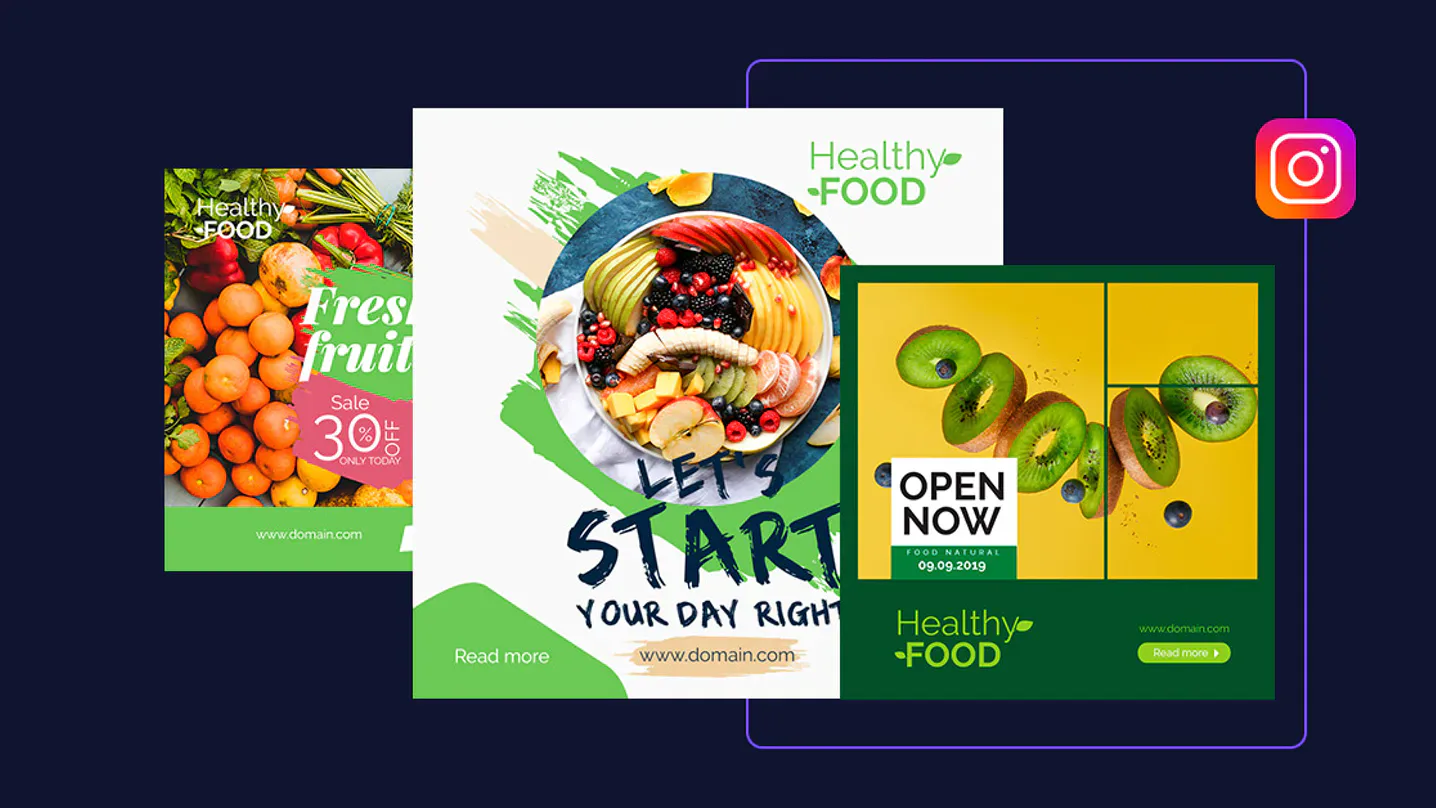 plantillas con tamaños de Instagram para post