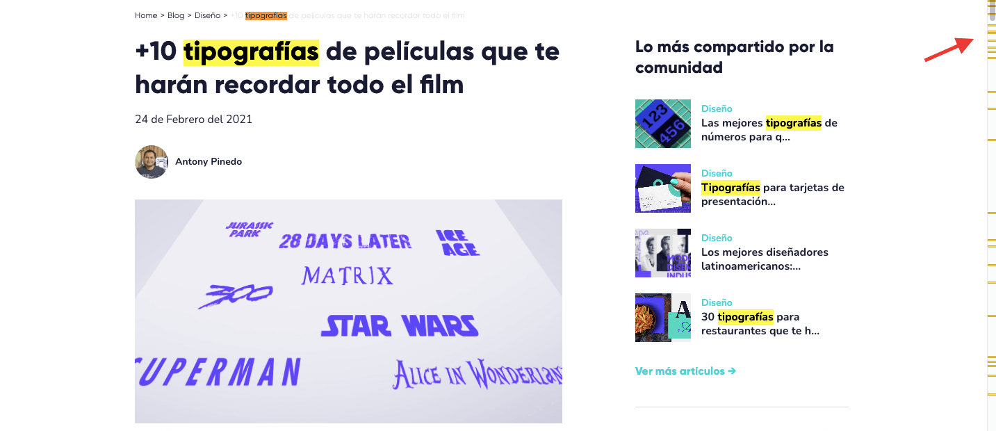 encontrar palabras clave en una página web