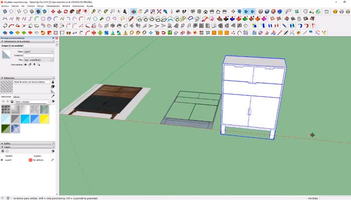 Modelado 3d mobiliario Sketchup