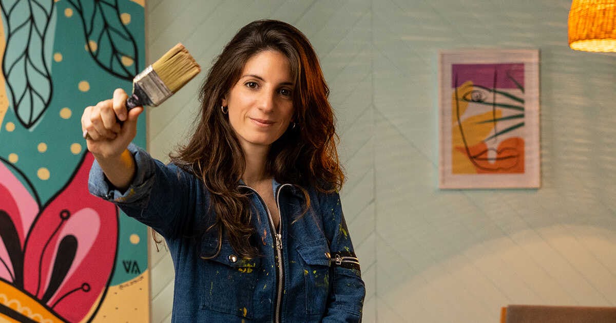 pintar murales con pintura acrílica Crehana