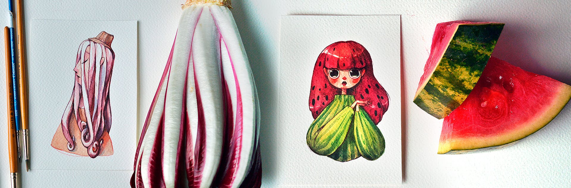 Esta artista convirtió frutas y vegetales en increíbles personajes