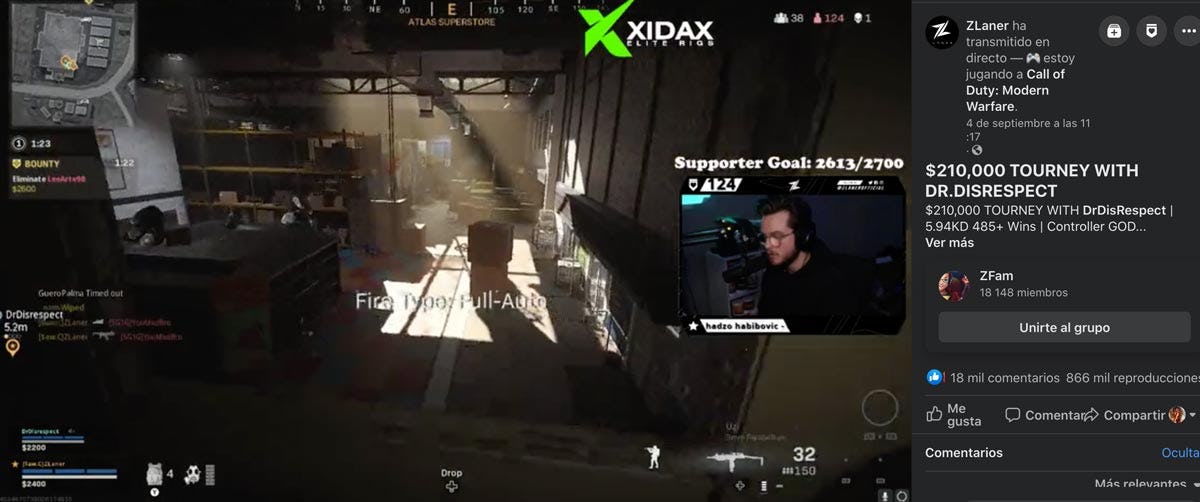 facebook gaming streamer