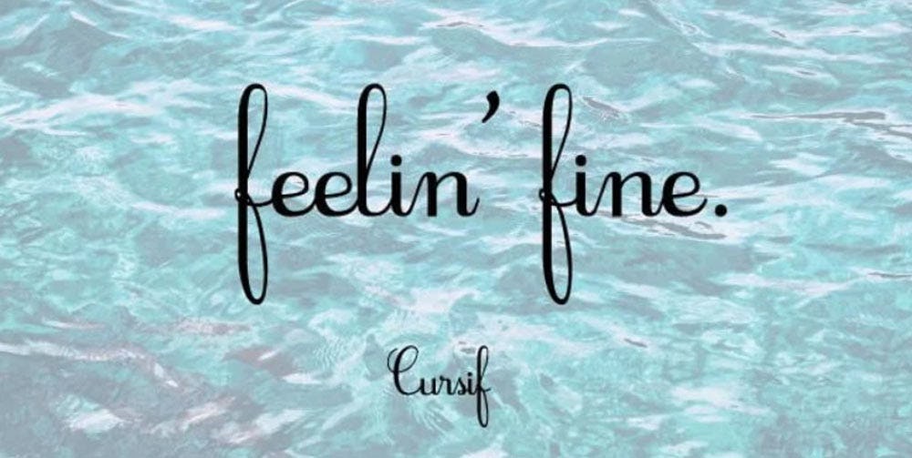 Cursif lettering font