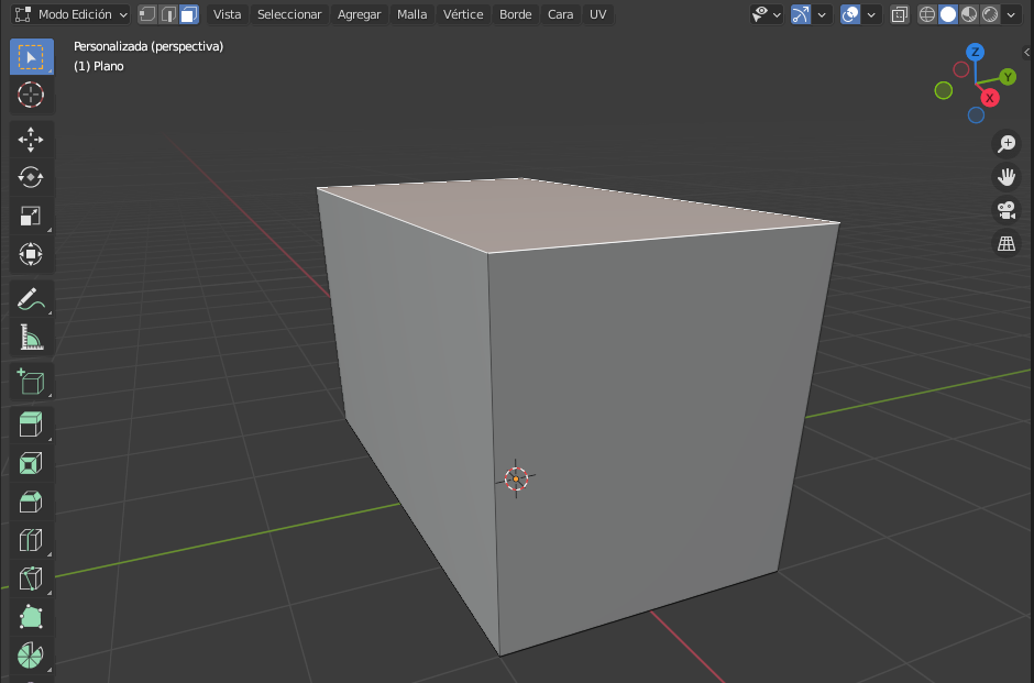 funcion extruir en blender