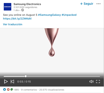 Samsung Electronics en LinkedIn