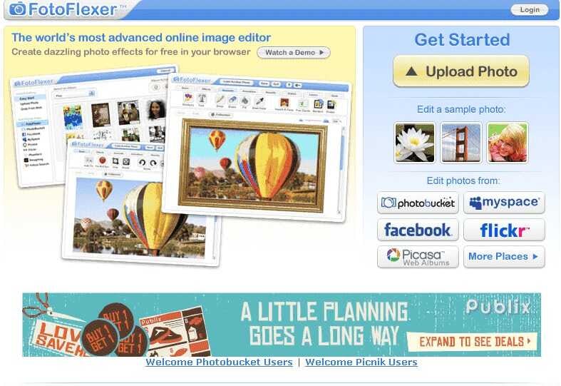 FotoFlexer editor para aclarar fotos online