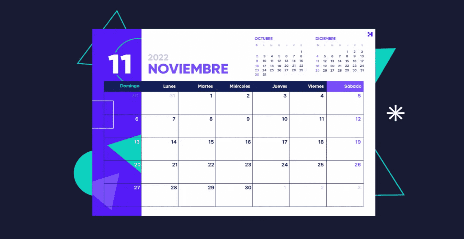 noviembre organizadores mensuales