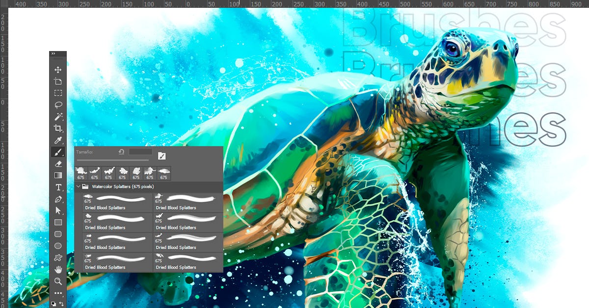 Pinceles de acuarela para Photoshop