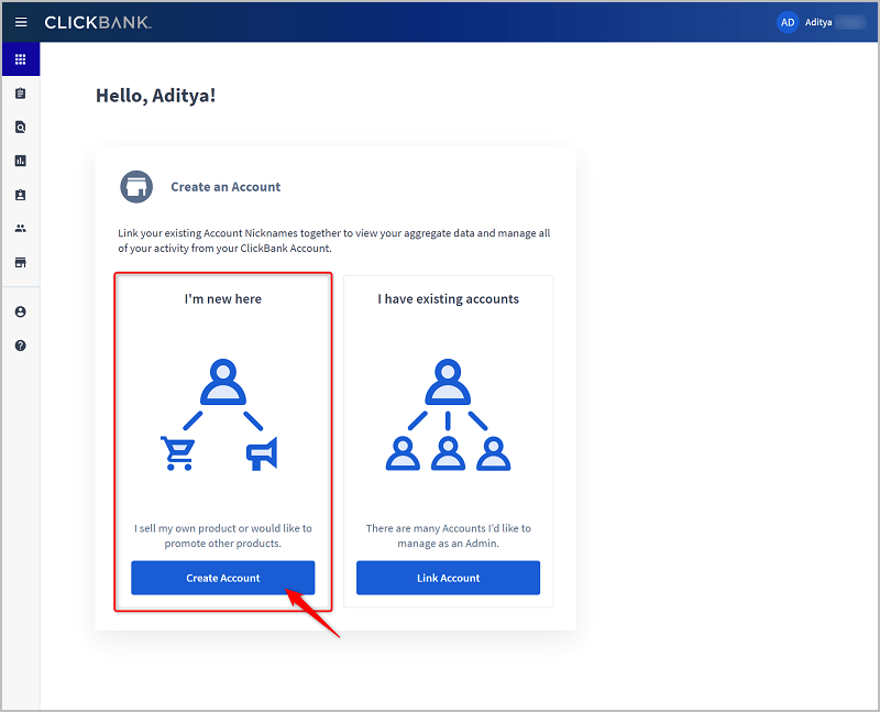 Crear una cuenta en ClickBank