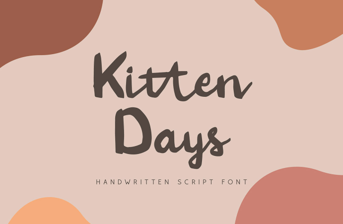 kitten days lettering font