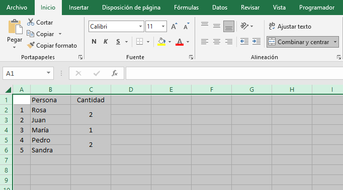 ver si tengo celdas combinadas en mi hoja de trabajo