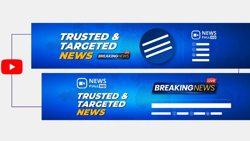 Banner de YouTube para noticias