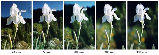 Ejemplo de distancia focal