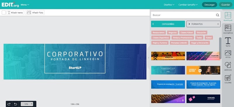 Editor de fotos de portada gratis