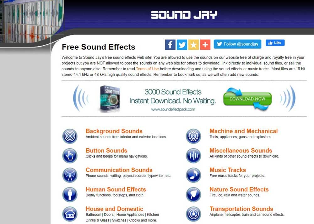 SoundJay banco de audio