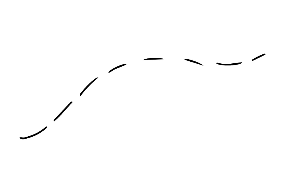 Dibujo de lineas siguiendo un camino.