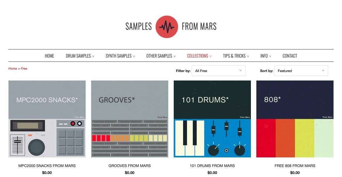 Samples from Mars Página web