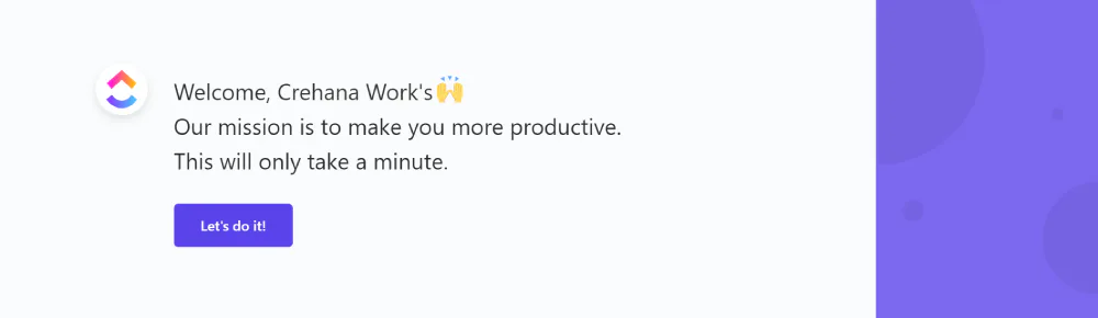 Paso 3 para crear una cuenta en ClickUp