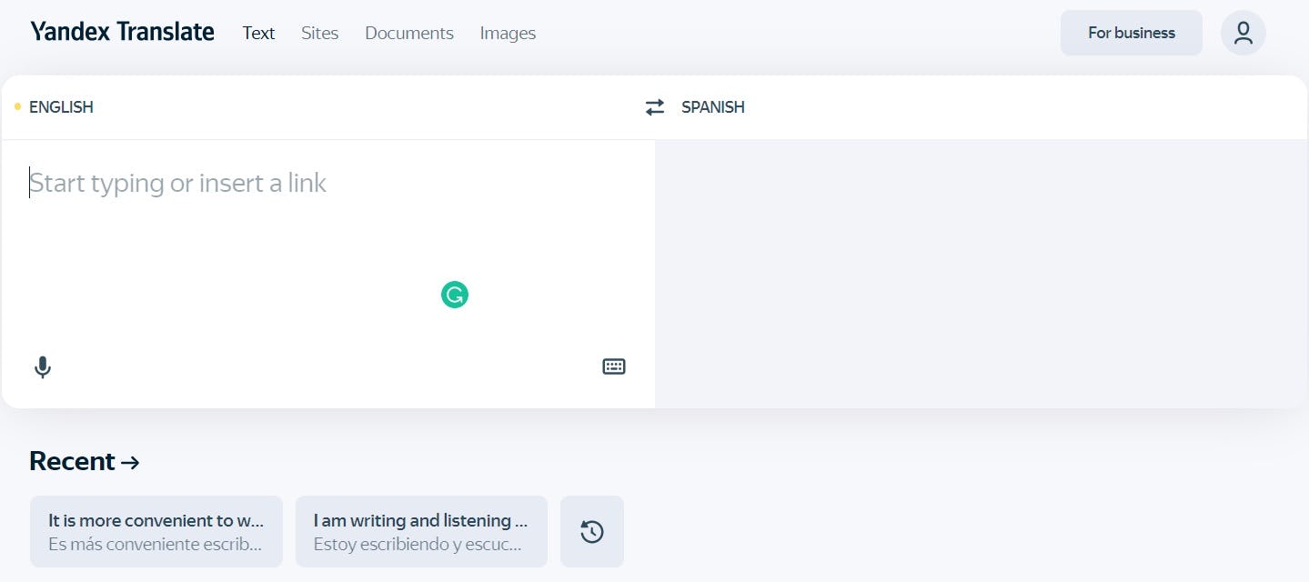 traducir en línea Yandex