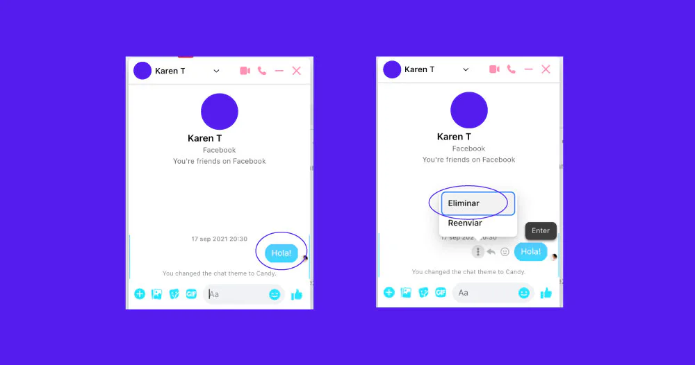 como eliminar mensajes de facebook