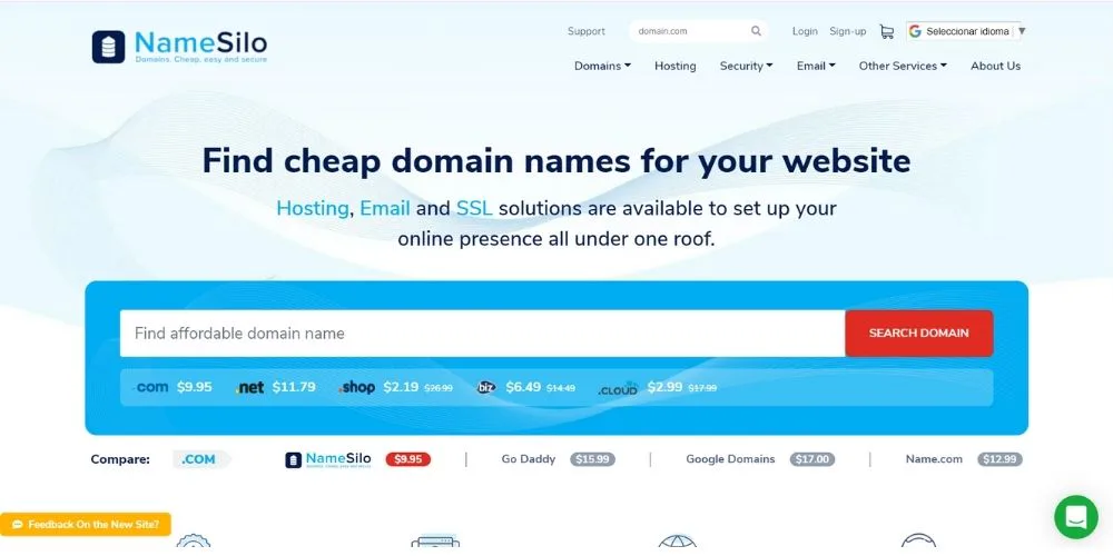 dominios baratos en NameSilo