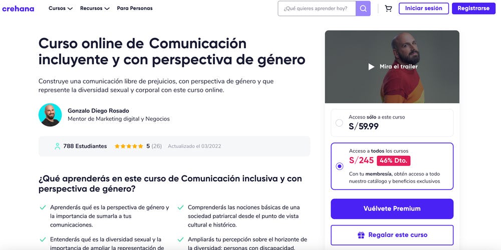 Curso online de Comunicación incluyente y con perspectiva de género