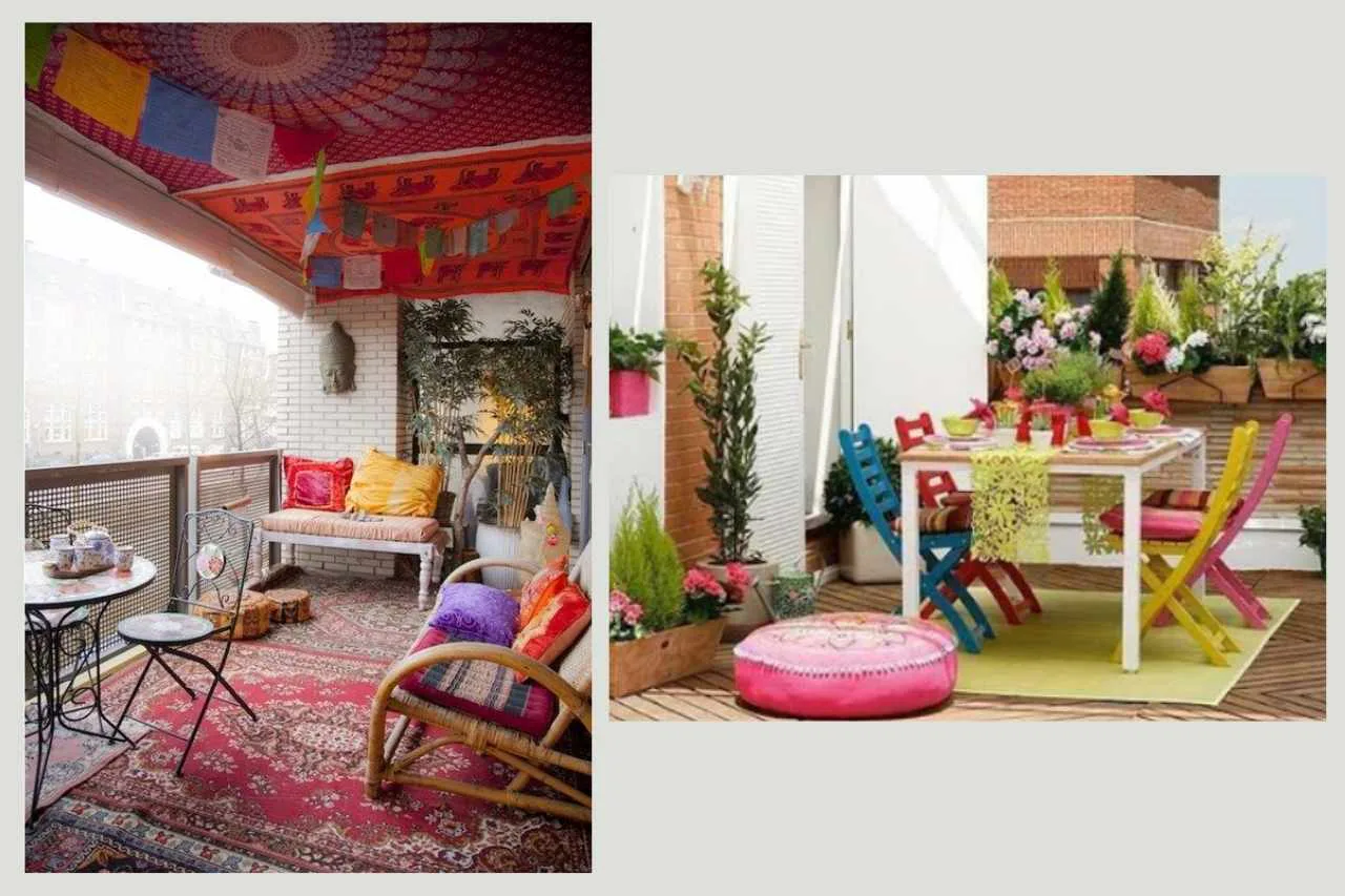 Decoración de terrazas boho chic