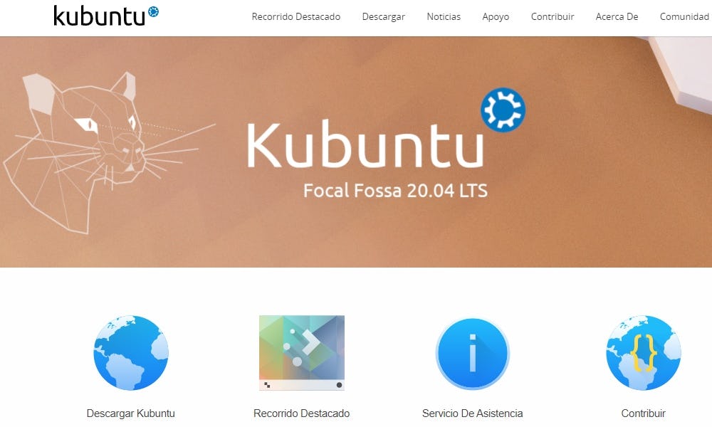 Imagen de página para saber qué es Kubuntu