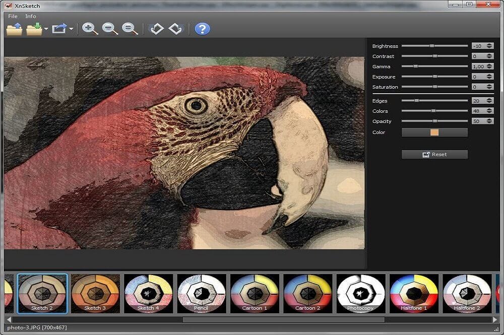 xnsketch foto a dibujo