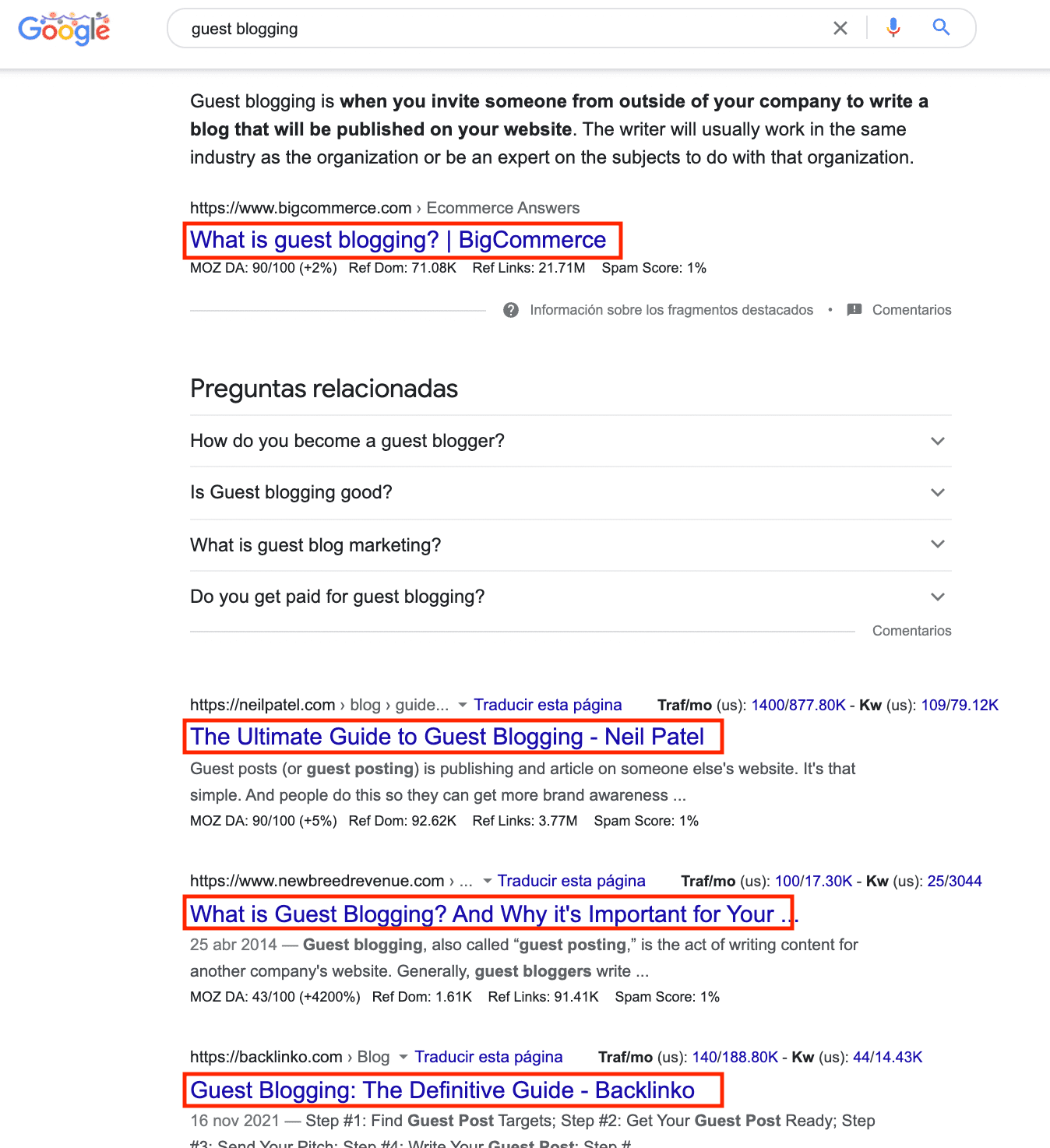 formato contenido reescribir texto
