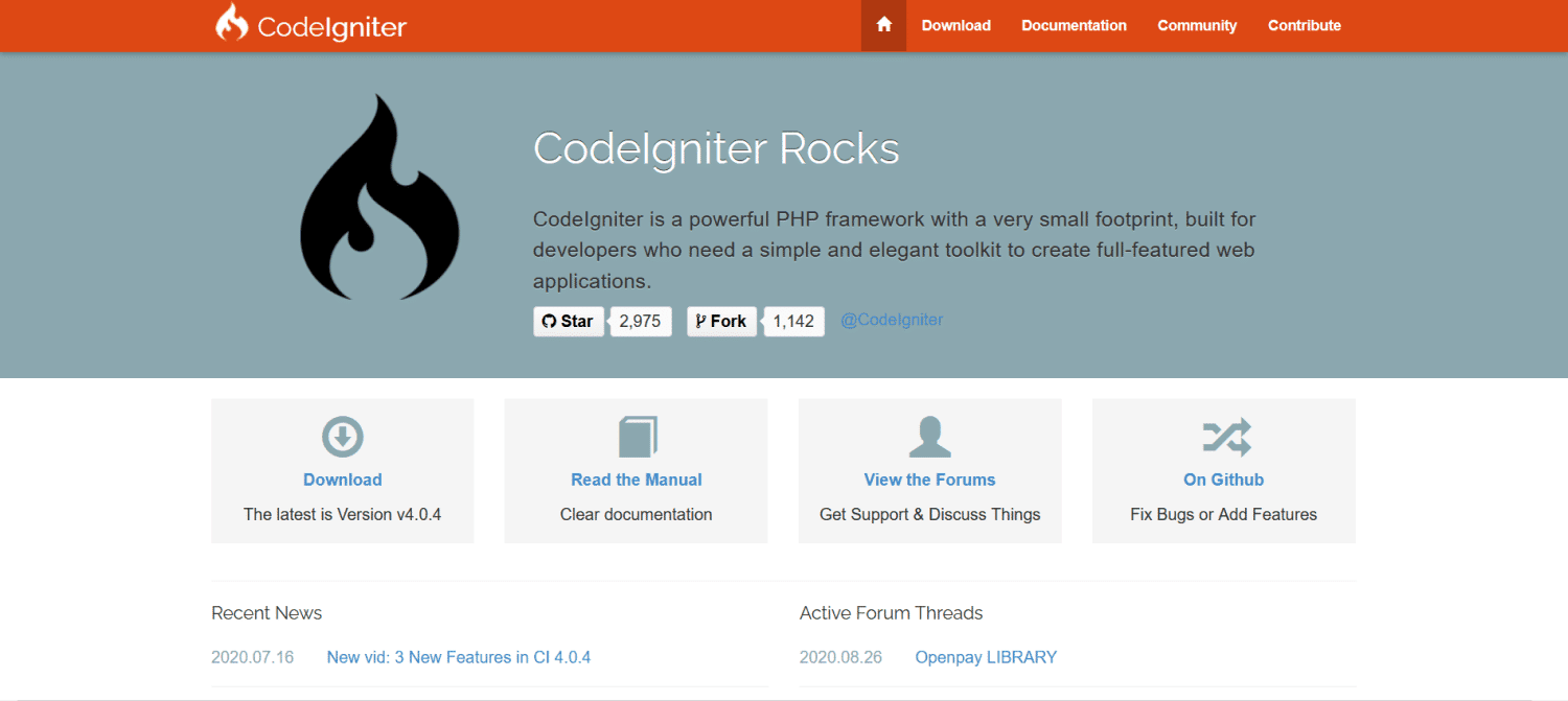 codeigniter pagina web
