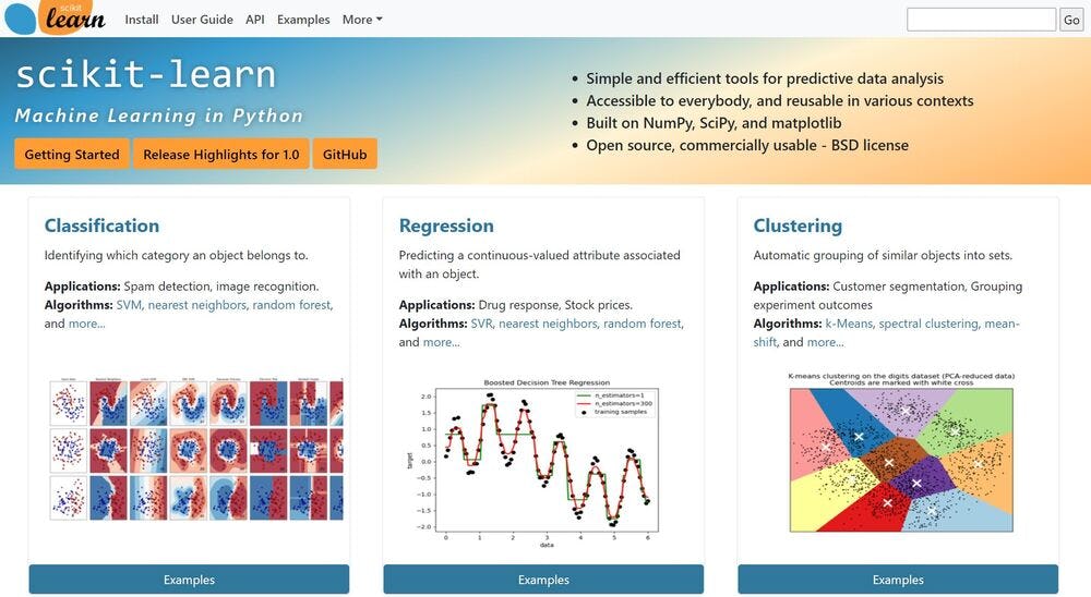 scikitlearn libreria de programacion web