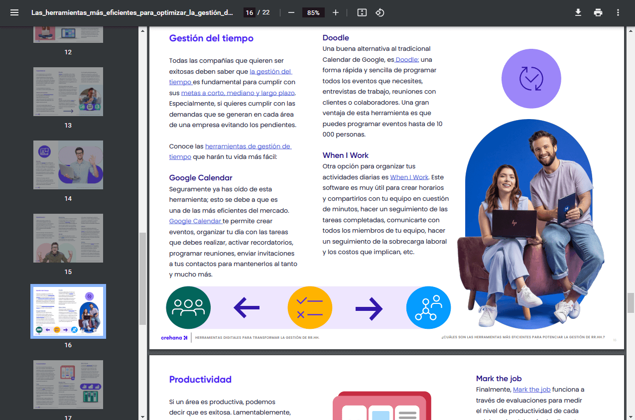 herramientas digitales para transformar la gestión de RR.HH. de Crehana