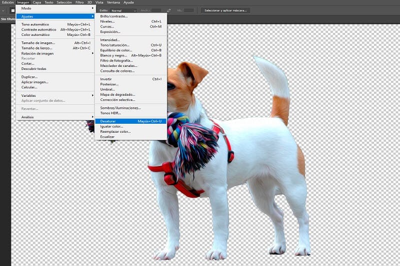 desaturar imagen en photoshop