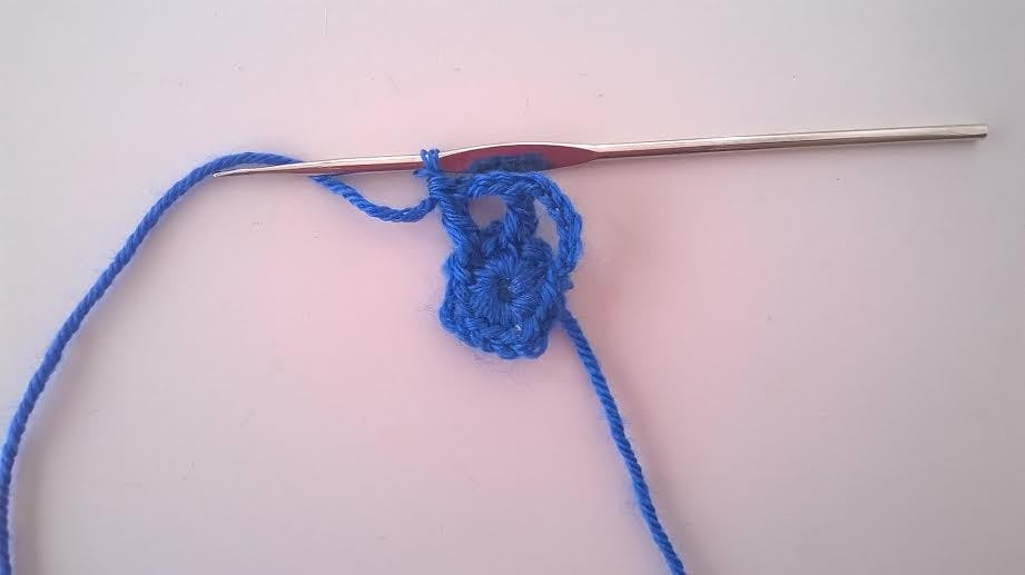 segundo paso crochet flor tutorial