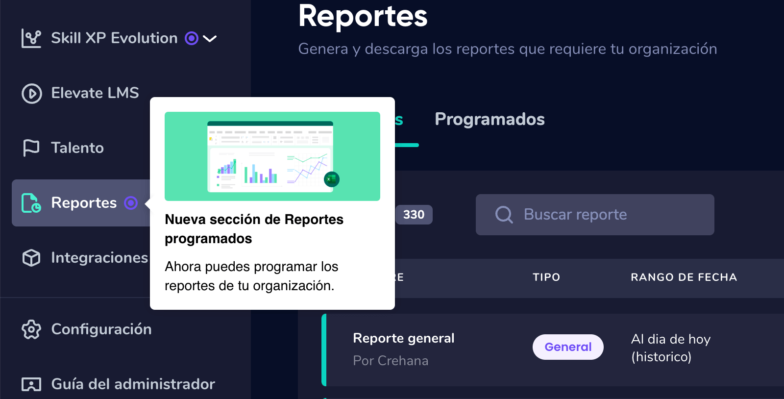 reportes programados