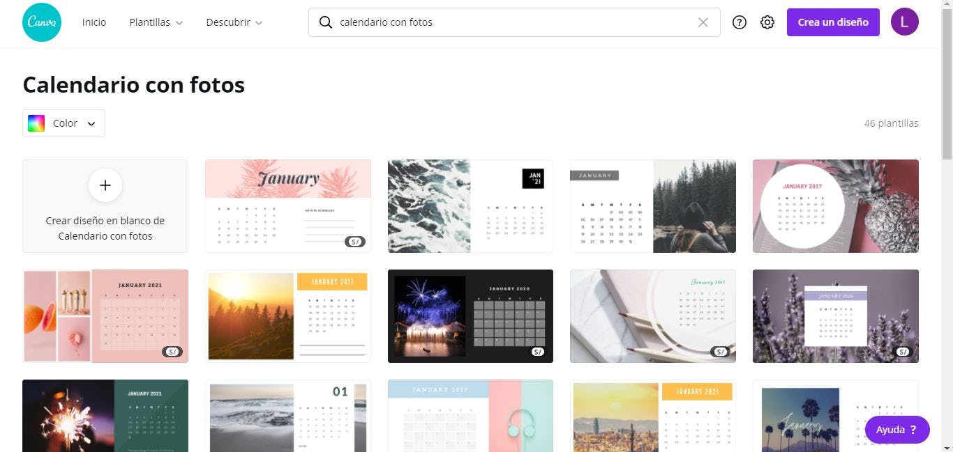 Cómo hacer un calendario con fotos online en Canva