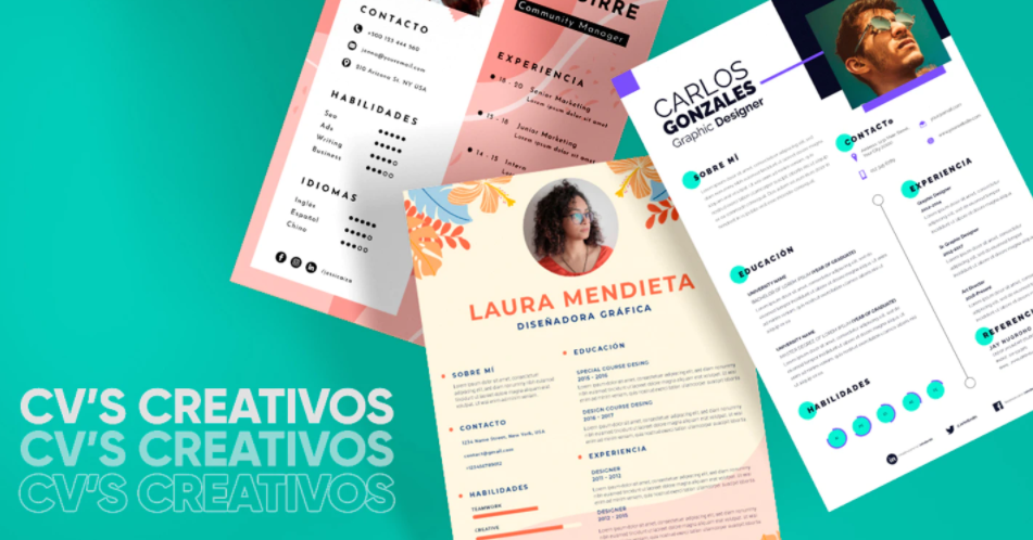 plantillas de CV creativos