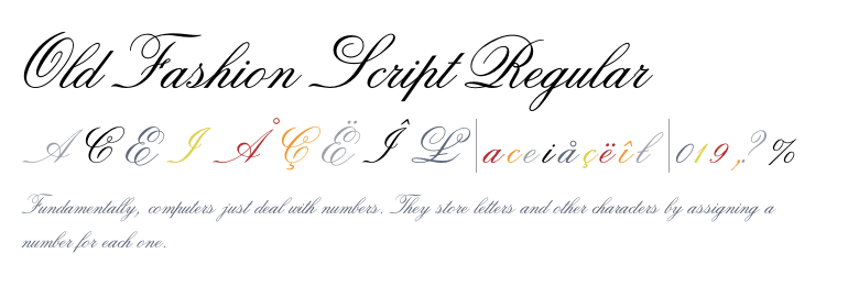 tipografía old fashion script