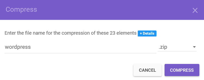 Comprimir archivos de WordPress